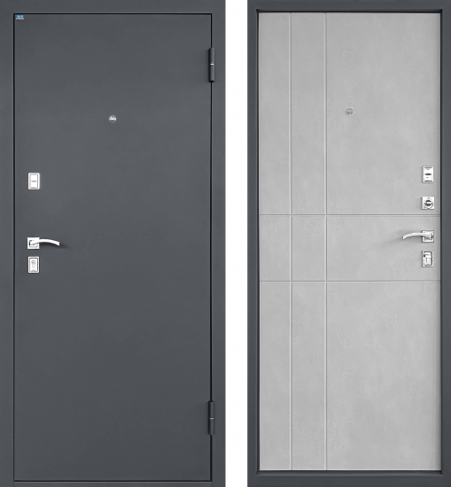 Металлическая дверь Промет ТИТАН АНТЕРО Бетон Снежный