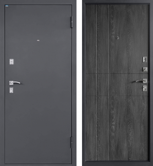Металлическая дверь Промет ТИТАН АНТЕРО Дуб Шале-Графит