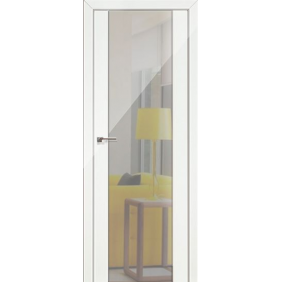 Двери остекленные глянцевая Profildoors Серия L Белый люкс зеркальный триплекс 8L