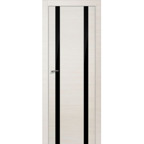 Profildoors Серия Z ЭшВайт Кроскут, стекло Черный лак 9Z 