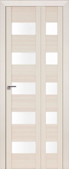 Складная дверь книга Profildoors ЭшВайт мелинга, стекло матовое 29x