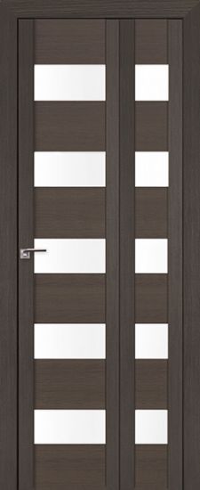 Складная дверь книга Profildoors Грей мелинга, стекло матовое 29x