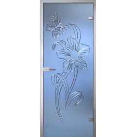  Стеклянная дверь Акма Flowers (Флауэрс) Амариллис, стекло матовое