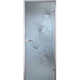 Стеклянная дверь Акма Flowers (Флауэрс) Лотос, стекло матовое