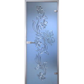 Дверь Стеклянная дверь Акма Flowers (Флауэрс) Орхидея, стекло матовое
