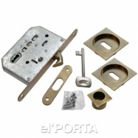 Комплект для раздвижных дверей MHS-2 L AB, цвет - бронза