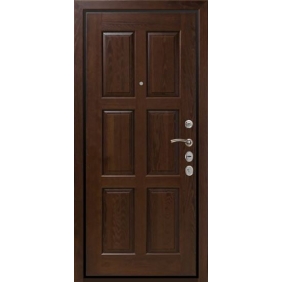 Входная деревянная дверь, , 4 МеталЮр Бавария Каштан