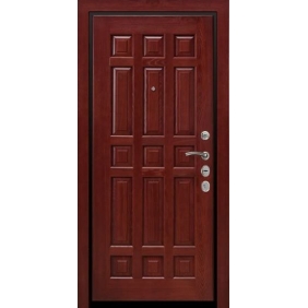 Входная деревянная дверь, , 4 МеталЮр Венеция Махагон