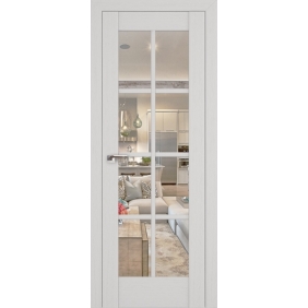 Двери еврошпон Profildoors Серия X классика 101Х Пекан Белый, стекло