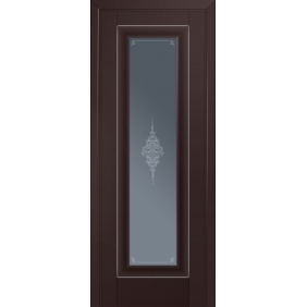 Двери черные Profildoors Серия U классика, модель 24U, кристалл графит