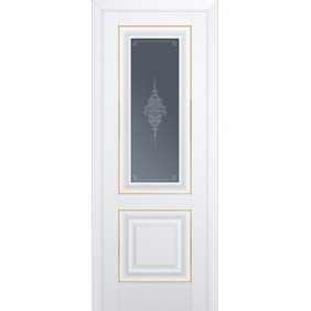 Profildoors Серия U классика, модель 28U, кристалл графит, золото 