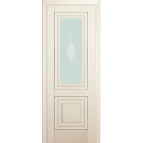 Двери классические Profildoors Серия U классика 28U Магнолия Сатинат, кристалл матовое