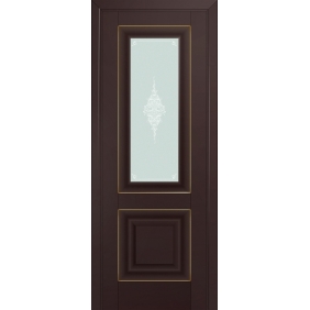 Двери в зал Profildoors Серия U классика, модель 28U, кристалл матовое, золото 