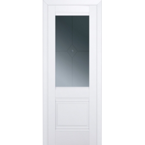 Двери в зал Profildoors Серия U классика 2U Аляска, графит-узор