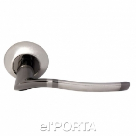 Ручка дверная DIY MH-04 SN/BN, "Фонтан", цвет - бел. никель/черн. никель