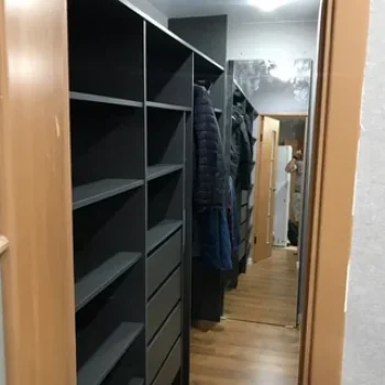 Гардеробная Mebelstore №2 открытые полки и штанги