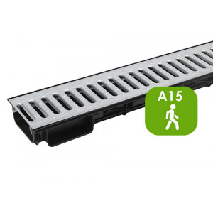 Лоток Ecoteck Lite 100h56 с решеткой стальной, кл. А15