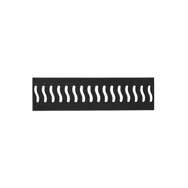 Решетка Ecoteck 100 пластиковая Волна (черный)