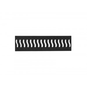 Решетка Ecoteck 100 пластиковая Волна (черный)