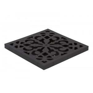 Решётка пластиковая Ecoteck  декоративная к дождеприемнику (чёрный)