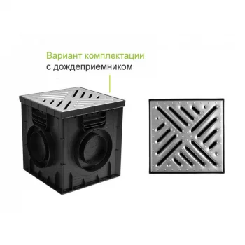 Решетка водоприемная к дождеприемнику Ecoteck 300х300 стальная штампованная — фото 2
