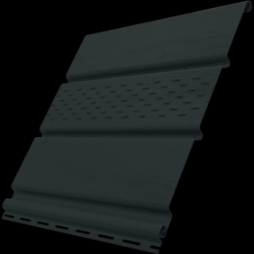 Софит Ю-пласт Графитовый с частичной перфорацией