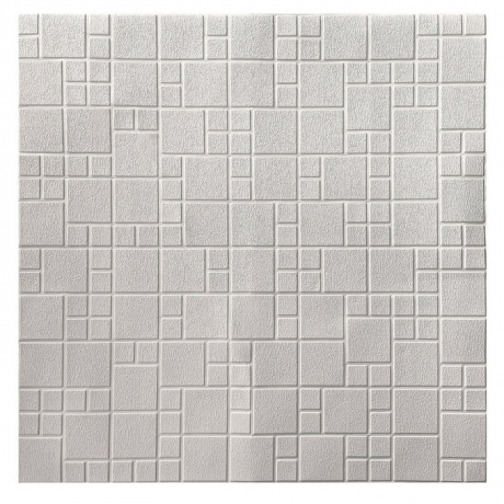 Панель ПВХ Самоклеющаяся вспененная Grace Белая репорт (700х700) Панель ПВХ Самоклеющаяся вспененная Grace Белая репорт (700х700)