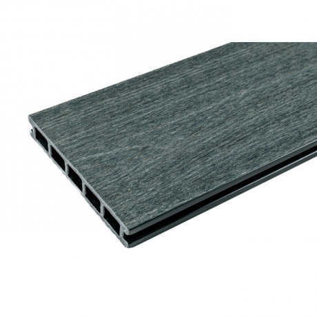 Террасная доска МПК Верста пустотелая 2D с тиснением - Вельвет / Графит