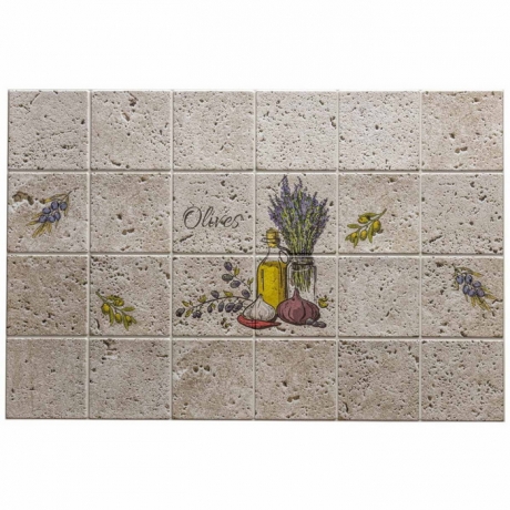 Панели ПВХ для кухни Фартук-панно Grace Греческая история (902х601x0,5мм)