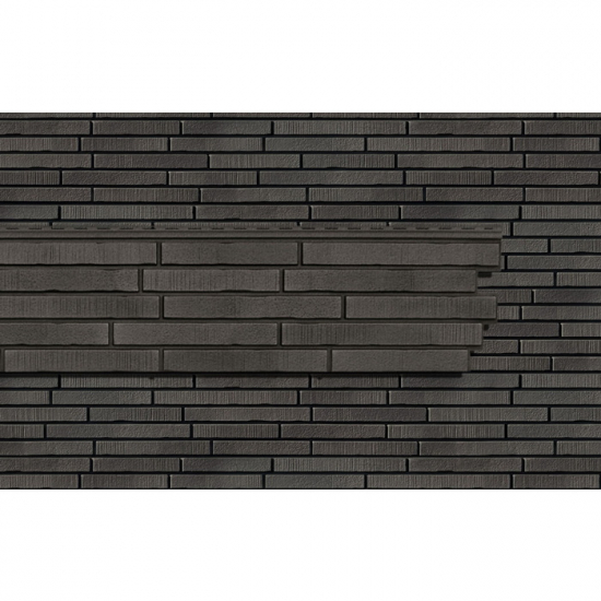 Сайдинг Стоун-хаус Ригельный кирпич Грифель (S-Lock)