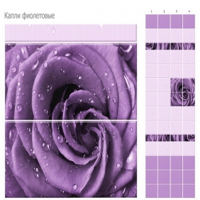 Кронапласт Unique Капли фиолетовыe фон