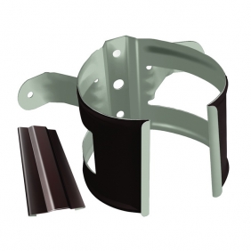 Водосточная система Optima Металл Ø90 Кронштейн трубы на дерево темно-коричневый