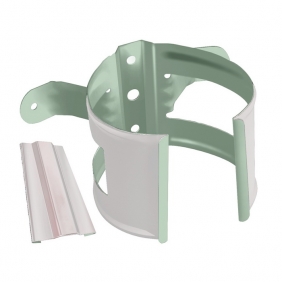 Водосточная система Optima Металл Ø100 Кронштейн трубы на дерево белый 