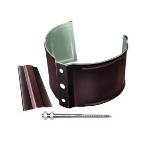 Водосточная система Optima Металл Ø100 Кронштейн трубы на кирпич шоколад