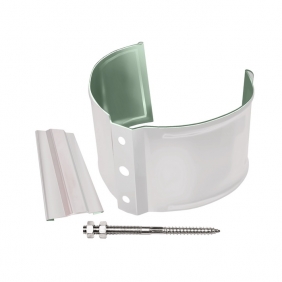 Водосточная система Optima Металл Ø90 Кронштейн трубы на кирпич белый 