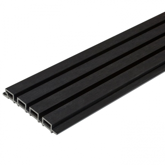 Реечная панель ДПК для фасада стен CM Wall Black wood (Черное дерево)
