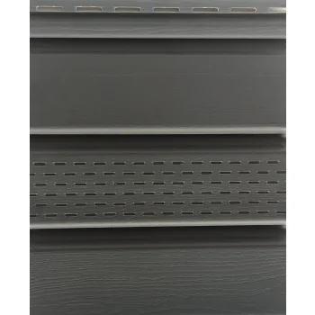 Софит T4 Grand Line RAL 7024 серый c частичной перфорацией