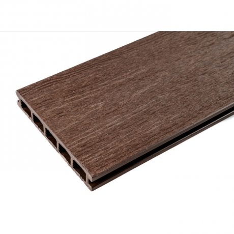 Террасная доска МПК Верста пустотелая 2D с тиснением - Вельвет / Шоколад