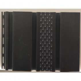 Софит виниловый Технониколь Оптима Графит с частичной перфорацией