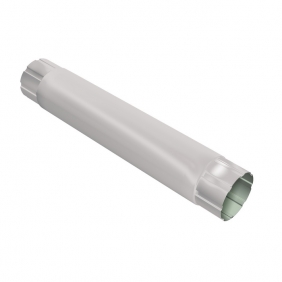 Водосточная система Optima Металл Ø90 Труба круглая соединительная белый, 1 м 