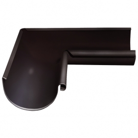 Водосточная система Optima Металл Ø125 Угол желоба внутренний 90º темно-коричневый
