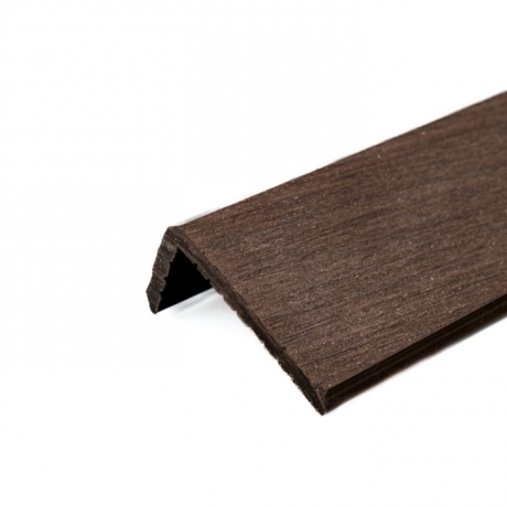 Уголок декоративный для террасной доски МПК Верста 2D / 3000х70х35 мм Шоколад