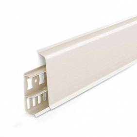 Напольный плинтус ПВХ Ideal Deconika Кремово-белый 033