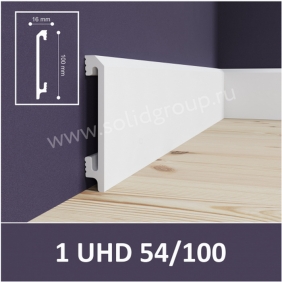Напольный плинтус полимер Solid 1 UHD 54/100