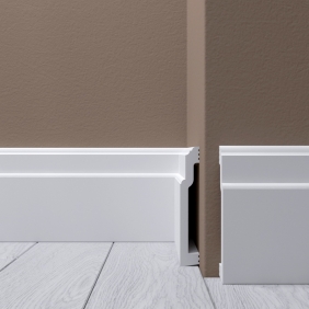 Напольный плинтус из полистирола Де-Багет H9 110/18