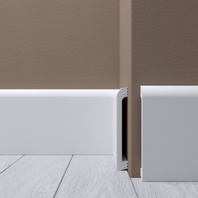 Напольный плинтус из полистирола Де-Багет H7 120/16