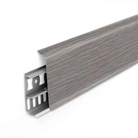 Напольный плинтус ПВХ Ideal Deconika 55 мм Дуб пепельный 210