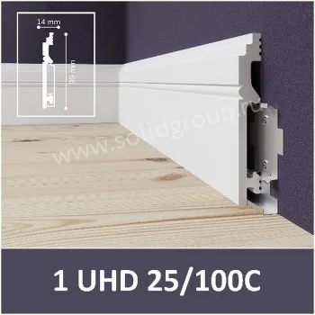 Напольный плинтус полимер Solid 1 UHD 25/100