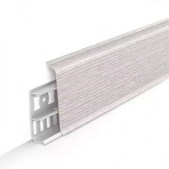 Напольный плинтус из ПВХ Ideal Deconika высота 100 мм Клен Патина 265