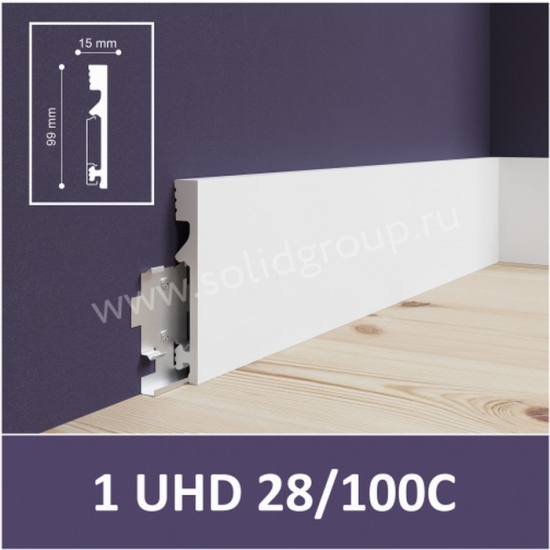 Напольный плинтус полимер Solid 1 UHD 28/100
